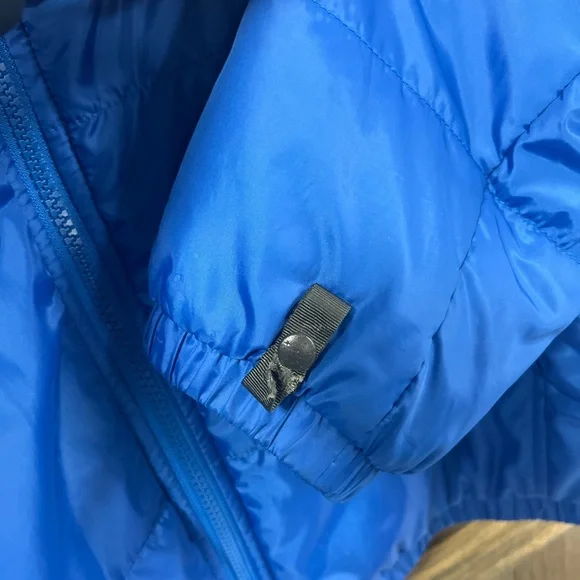 The North Face Zip Up Long Sleeve Puffer Winter Jacket Royal Blue Size Large